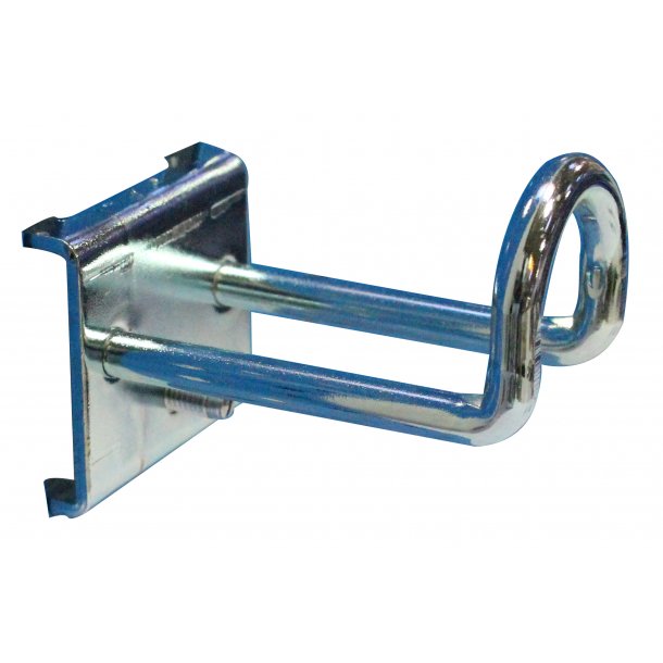 Dobbelt krog 50 mm. 90 grader 6 mm. Lukket snude