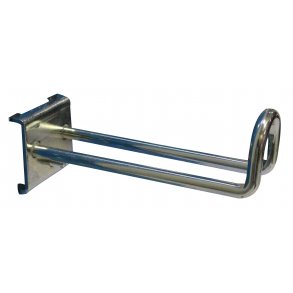 Dobbelt krog 150 mm. 90 grader 6 mm. Lukket snude