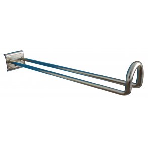 Dobbelt krog 250 mm. 90 grader 6 mm. Lukket snude