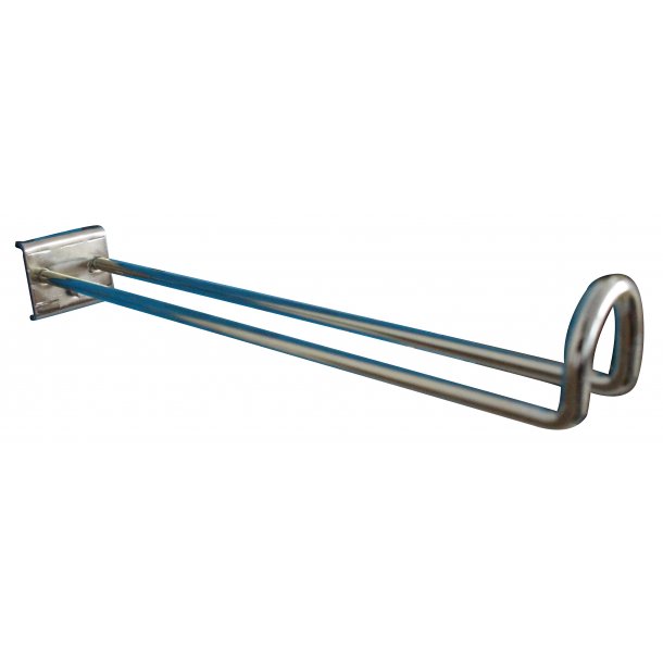 Dobbelt krog 250 mm. 90 grader 6 mm. Lukket snude