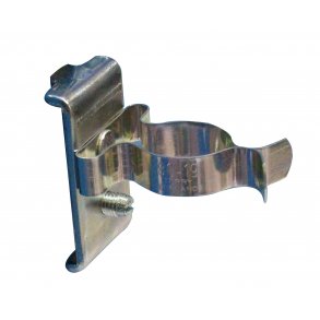 Fjederklemme med bagplade, 19 mm.