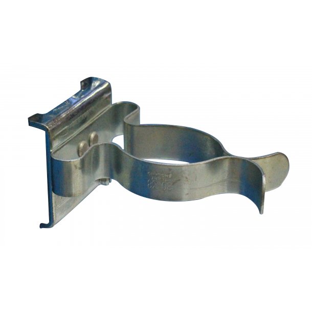 Fjederklemme med bagplade, �38 mm.